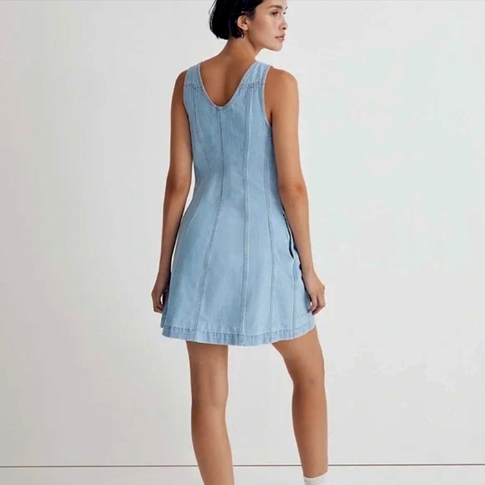 MADEWELL Denim Mini Dress in Blue Palomilla Wash - Picture 4 of 12